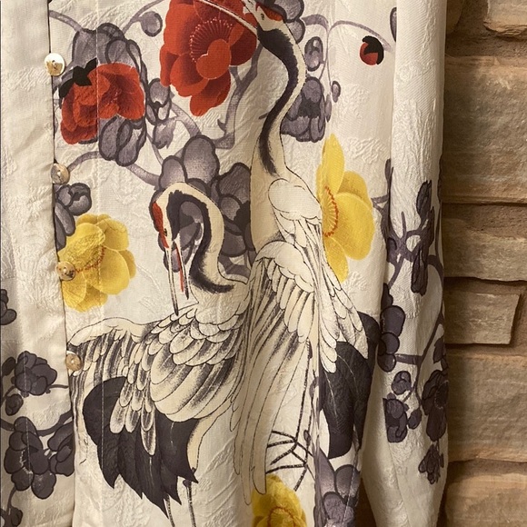 Citron 100% Silk bottom down Women’s Floral Print Size L- Multicolor - Picture 4 of 10